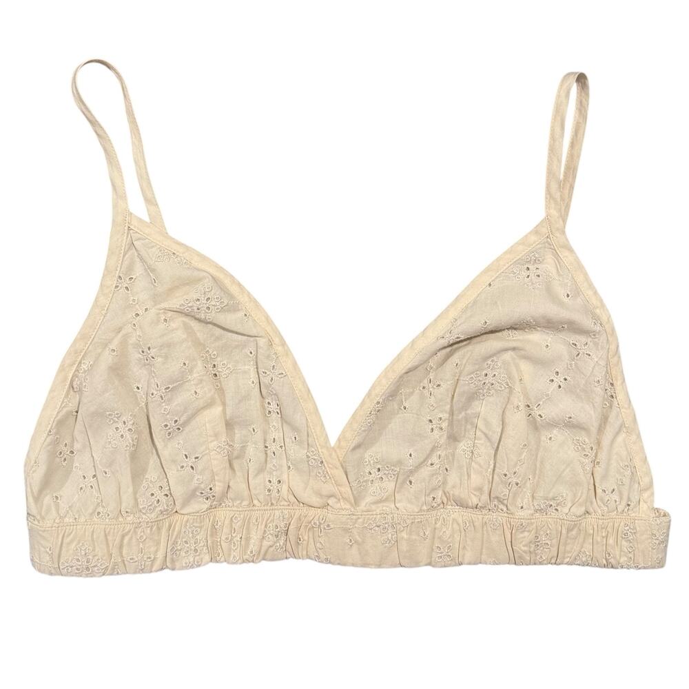 NWT American Eagle Eyelet Bralette Crop XL Cottagecore Coquette Boho Balletcore